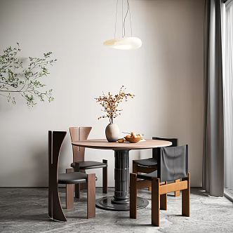 Middle Ancient Log Home Restaurant Open Restaurant Middle Ancient Restaurant Round Table Restaurant 3d model