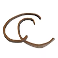 Brown Curved Plant Vine Structure With Organic Natural Design Elements