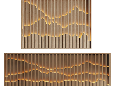 New Chinese background wall Grille background wall model