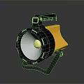 Lighting Combination Featuring Handheld LED Work Light Yellow And Black With Adjustable Stand And Handle