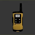 Motorola Walkie Talkie With Yellow Black Design Display Screen And Buttons