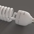 White Spiral Energy Saving CFL Bulb Modern Lighting Design