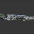 Colorful Natural Mineral Specimen With Green Blue White Hues And Shiny Crystal Texture
