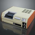 Vintage Computer Case With Wooden Side Panels Beige Top Control Buttons And Floppy Disk Drive