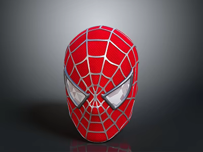 Red Web Pattern Spider Man Mask for Cosplay as Superhero Costume Accessory 3d model