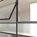 Modern Casement Windows With White Frame And Glass Panels For Interior Ventilation