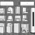 Sweeping robot sweep and drag robot charging box sweep and drag all-in-one machine air conditioner refrigerator air purifier 3d model