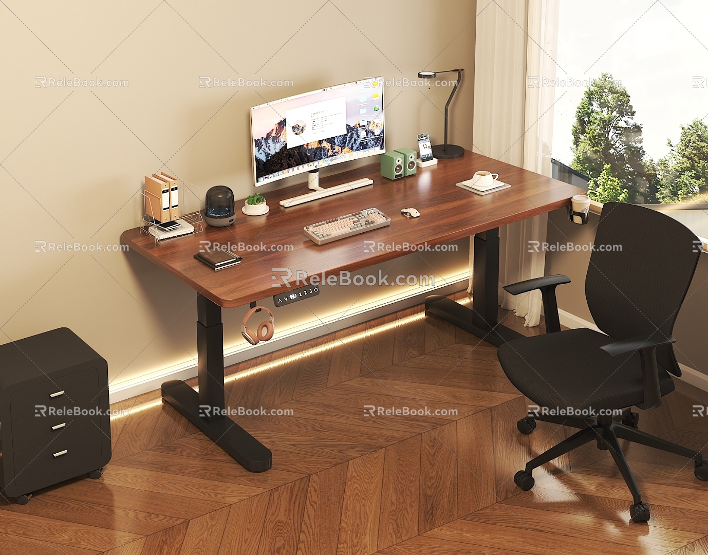 Computer Desk Electric Lift Table E-Sports Table model