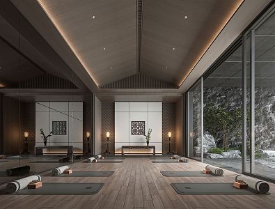 New Chinese Yoga Room 3d model