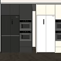 Modern refrigerator built-in refrigerator 3d model