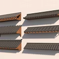 Traditional Chinese Eaves With Various Styles Wooden Structures And Black Tiles