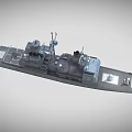 Donald Cook DDG-75 Destroyer Warship Cruiser Frigate Ship Carrier Low Face Number Low Model Film and Television Realism 3d model