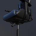 Ergonomic Black And Blue Gaming Chairs With Adjustable Backrest And Wheels