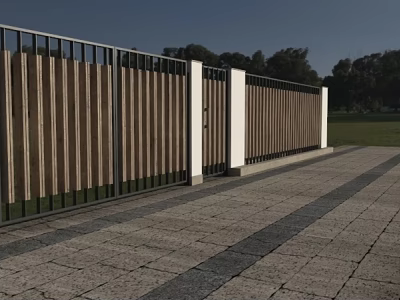 Modern Wall Fence 3d model