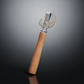 Practical Household Bottle Opener With Wooden Handle And Metal Head Design