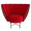 TULIP Red Multiplayer Sofa 18 3d model