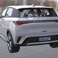 White BYD Electric Car With Modern Sleek Exterior Design And Aerodynamic Body