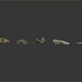 Natural Stone And Wood Decorative Pieces With Unique Textures And Shapes
