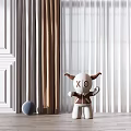 Layered Curtains with Brown Drapes and White Sheer in Modern Interior Space