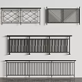 Modern Railings with Various Designs Including Geometric Patterns Striped Styles and Vertical Bars