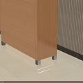 Office Wooden Storage Cabinets Combination With Glass Doors Wheels And 3D Model Design