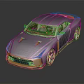 Sleek Gray Sports Car With Yellow Accents And Modern High Performance Aerodynamic Design
