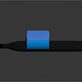 Black Marker Pen With Blue Tip And Blue Eraser For Daily Stationery Use