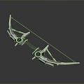 Modern Compound Bow Weapon With Metallic Frame And Tactical Design Elements 3d model