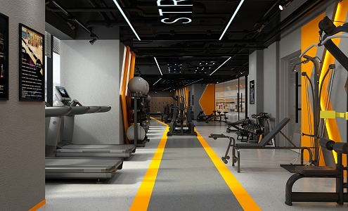 INDUSTRIAL LOFT GYM 3d model