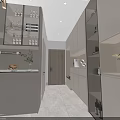 Stylish Modern TV Wall Cabinet With Storage Shelves And Built in TV Decor