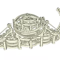 Modern clock tourbillon 3d model