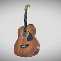 Handcrafted Wooden Acoustic Guitar With Natural Wood Grain And Classic Design