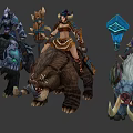 Game and Movie Characters Riding Mythical Creatures and Mechanical Mounts Fantasy Adventure