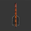 Flaming Blade Weapon With Red Decorative Handle And Sharp Orange Yellow Edge