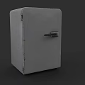 Gray Single Door Refrigerator Freezer With Compact Design For Home Kitchen Storage