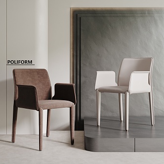 Modern Dining Chair POLIFORM Dining Chair Combination Dining Chair Combination 3d model