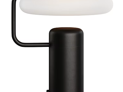 Modern Desk Lamp With White Lampshade And Black Base For Home Office Decoration 3d model
