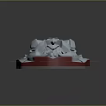 Airplane Engine 3D Model With Complex Silver Metallic Rotating Blades And Red Base