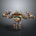 Intricate Mechanical Robotic Device With Multi Armed Metal Structure And Detailed Joints 3d model