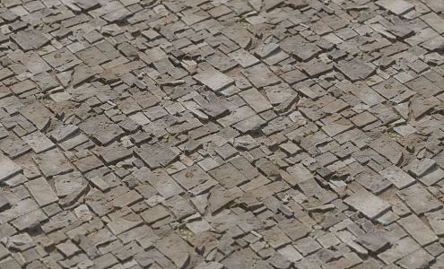 modern pavement brick pavement 3d model