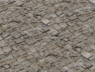 modern pavement brick pavement 3d model