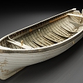 Small Boat Old Wooden Boat Old Boat Fishing Boat 3d model