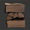 Rustic Neatly Stacked Wooden Logs With Natural Texture And Warm Brown Tones