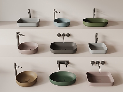 wash basin counter basin 3d model