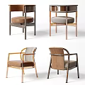 Modern Leisure Accent Chairs With Various Colors Leather Seats Metal Frames And Armrest Designs