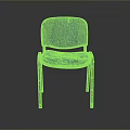 Modern Blue Fabric Chair With Comfortable Backrest And Black Legs