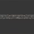 Architectural Building Frame In Gray Stone With Square Open Structure And Textured Design