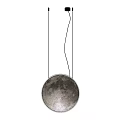 Modern Round Moon Surface Ceiling Light With Hanging Design And Textured Finish