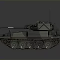 Modern Military Tank with Main Gun Turret Track System and Armored Hull Design