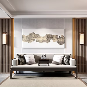 New Chinese-style Lohan Bed 3d model